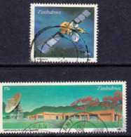 Zimbabwe 1985 Mazowe Earth Satellite Station Set Of 2, Used, SG 657/8 (BA2) - Zimbabwe (1980-...)