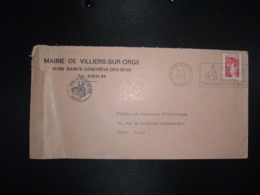 LETTRE MAIRIE VILLIERS SUR ORGE TP SABINE 1,00 ROUGE OBL.MEC.20-5 1978 91 STE GENEVIEVE DES BOIS ESSONNE - Other & Unclassified