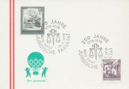 ÖSTERREICH 1978, SST JUSTIZ / RECHT / RICHTER: 8010 GRAZ 200 Jahre Juridische Fakultät - Frankeermachines (EMA)