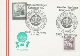 ÖSTERREICH 1977, SST JUSTIZ / RECHT / RICHTER: 8970 SCHLADMING Intern. Rechtspfleger-Kongress 1977 - Máquinas Franqueo (EMA)