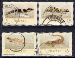 Zimbabwe 1988 Geckos Set Of 4, Used, SG 746/9 (BA2) - Zimbabwe (1980-...)