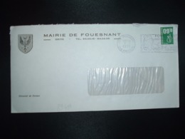 LETTRE TP M. DE BEQUET 0,60 OBL.MEC.7-2 1975 29 S FOUESNANT SUD FINISTERE + MAIRIE - Sonstige & Ohne Zuordnung