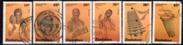 Zimbabwe 1991 Traditional Musical Instruments Set Of 6, Used, SG 804/9 (BA2) - Zimbabwe (1980-...)