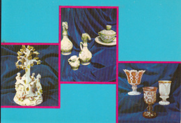 CPA DIFFERENT MATERIALS, PORCELAIN AND GLASS ITEMS, BANAT MUSEUM - Cartes Porcelaine