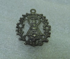 Ancien Pendentif Médaille Vierge Espagnol - Pendants