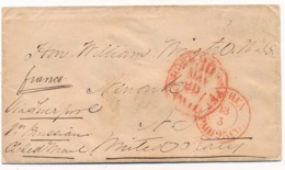 LETTRE RUSSIE ST PETERSBOURG AACHEN PAID 25C NEW YORK RUSSIA - ...-1857 Prephilately