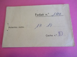 Carnet Forfait Transport/ Auto Transportes Montserrat/Billet Barcelona - Montserrat/ESPAGNE/ 1958   VPN232 - Automobili