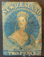NEW ZEALAND 1857 - Canceled - Sc# 8 - 2p - Gebruikt