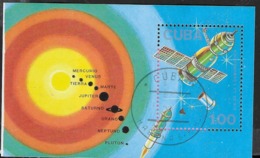 CUBA - 1988 - ESPLORAZIONE SPAZIALE - FOGLIETTO USATO (YVERT BF 103 - MICHEL 104) - Amérique Du Nord