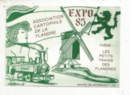 Cp, Bourses & Salons De Collections, Expo 1985 , Association Cartophile De La Flandre ,WORMHOUT ,59, Vierge - Bourses & Salons De Collections