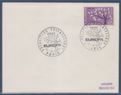 = Exposition Philatélique Europa CEPT Paris 15.9.1962 N°1358 Enveloppe - 1962