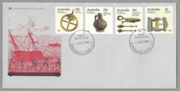 E55 - AUSTRALIE - PO 923/926 FDC Du 2 OCTOBRE 1985 RAMSGATE N.S.W. Implantation Des Premiers Colons - Storia Postale