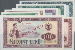 Albania / Albanien: Specimen Set With 1, 3, 5, 10, 25, 50 And 100 Leke 1976, P.40s-46s, All In UNC C - Albania