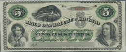Argentina / Argentinien: BANCO OXANDABURU Y GARBINO Pair With 5 Pesos Fuertes 1869 Remainder P.S1783 - Argentinië