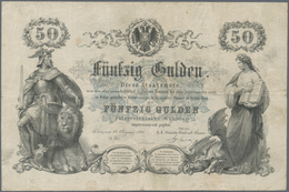 Austria / Österreich: K.u.K. Staats-Central-Casse 50 Gulden 1866, P.A152, Great Original Shape And H - Oostenrijk