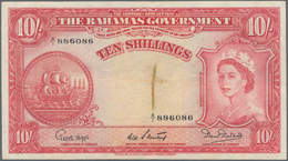 Bahamas: Pair With 4 And 10 Shillings ND(1953), P.13d, 14b, Both In Very Nice Condition With A Few S - Bahama's