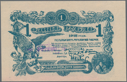 Belarus: City Of Mogilev - Mahiljou, 1 Ruble 1918, Black Number, P.NL (R 19948). Condition UNC. - Bielorussia