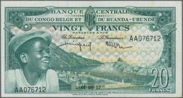 Belgian Congo / Belgisch Kongo: Pair With 20 Francs December 1st 1957 P.31 (F) And 20 Francs August - Ohne Zuordnung