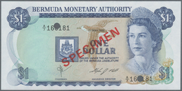 Bermuda: Nice Specimen Set Of The Bermuda Monetary Authority With 1, 5, 10, 20, 50 And 100 Dollars S - Bermudes