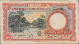 British West Africa: Lot With 3 Banknotes Of The West African Currency Board Containing 10 Shillings - Otros – Africa