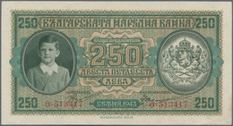 Bulgaria / Bulgarien: Pair With 250 Leva 1943 P.65 (XF+) And 500 Leva 1943 P.66 (VF). (2 Pcs.) - Bulgarien