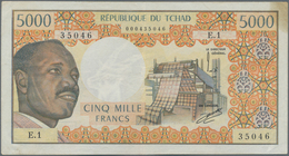 Chad / Tschad: Republique Du Tchad 5000 Francs ND(1974), P.4, Nice And Rare Note, Some Minor Stains - Chad