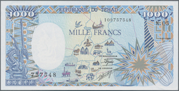 Chad / Tschad: Republique Du Tschad Pair With 500 Francs 1990 P.9c (UNC) And 1000 Francs 1988 P.10A - Chad