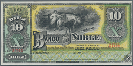Chile: Banco Del Ñuble 10 Pesos 1885, P.S344, Extraordinary Rare As An Issued Note And In This Perfe - Chile