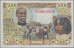 Comoros / Komoren: Banque De Madagascar Et Des Comores 5000 Francs ND(1960-63), P.6c, Very Popular A - Komoren