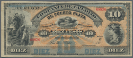 Costa Rica: Banco De La Compañia De Crédito De Puerto Plata 10 Pesos 188x Unsigned Remainder, P.S106 - Costa Rica