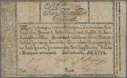 Denmark  / Dänemark: 5 Rigsdaler Courant 1799, P.A29b, Great Condition For The Age Of The Note, Tape - Denemarken