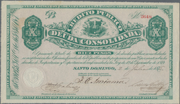 Dominican Republic / Dominikanische Republik: Pair With 5 And 10 Pesos Crédito Público 1875/76, P.S1 - Dominicaanse Republiek