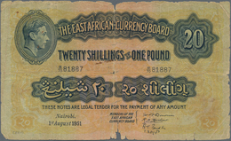 East Africa / Ost-Afrika: Pair With 10 Shillings 1939 P.26B (F) And 20 Shillings 1951 P.30b (VG/F-). - Autres - Afrique