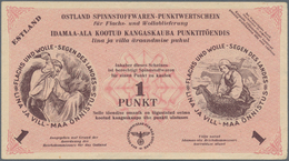 Estonia / Estland: Ostland Spinnstoffwaren-Punktwertschein 1 Punkt Dated April 30th 1945, P.NL (Schw - Estonie