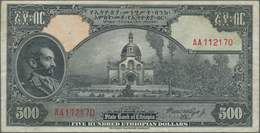Ethiopia / Äthiopien: State Bank Of Ethiopia 500 Dollars ND(1945) With Signature Rozell, P.17c, High - Etiopia