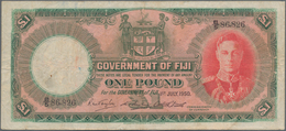 Fiji: Government Of Fiji 1 Pound 1950, P.40e, Still Nice With Tiny Pinholes Ans Minor Margin Split. - Fiji