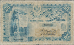 Finland / Finnland: 50 Markkaa 1898 With Signatures Wegelius And Landtman, P.6c, Still Nice Note Wit - Finnland