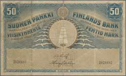 Finland / Finnland: 50 Markkaa 1918, P.39, Lightly Stained At Left And Some Small Border Tears. Cond - Finnland