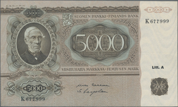 Finland / Finnland: 5000 Markkaa 1945, Litt. A, P.83, Outstanding Condition With Strong Paper And Br - Finnland