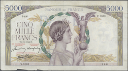France / Frankreich: Large Lot Of 10 CONSECUTIVE Notes Of 5000 Francs "Victoire" 1942 P. 97 Numberin - Other & Unclassified