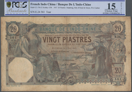 French Indochina / Französisch Indochina: Banque De L'Indochine 20 Piastres 1917, HAIPHONG Branch Wi - Indochine