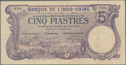 French Indochina / Französisch Indochina: Banque De L'Indo-Chine – Saïgon 5 Piastres 1913 With Signa - Indochina