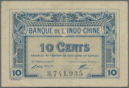 French Indochina / Französisch Indochina: Banque De L'Indo-Chine Pair With 10 And 20 Cents Of The L. - Indocina