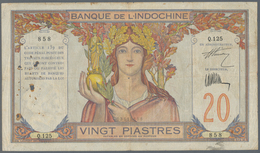 French Indochina / Französisch Indochina: Banque De L'Indochine 20 Piastres ND(1928-31), P.50, Large - Indocina