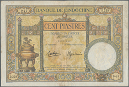French Indochina / Französisch Indochina: Banque De L'Indochine 100 Piastres ND(1925-39) With Signat - Indochine