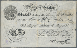 Great Britain / Großbritannien: Operation “BERNHARD” Forgery Of 50 Pounds 1935, London Branch, Signa - Altri & Non Classificati