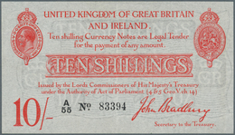 Great Britain / Großbritannien: 10 Shillings ND P. 348, T12, 4 Tiny Pinholes At Upper Left, Light Ve - Autres & Non Classés