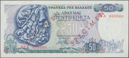 Greece / Griechenland: 50 Drachmai 1978 SPECIMEN, P.199s, Serial Number 00A 000000 And Red Overprint - Griekenland