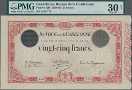 Guadeloupe: Banque De La Guadeloupe 25 Francs ND(1920-44), P.8, Great Original Shape With A Few Rust - Autres - Amérique