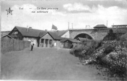 Visé - La Gare Provisoire, Vue Extérieure (animée, Colorisée, Edit. Emile Dumont 1925) - Visé